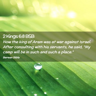 Picture 02 - 2 Kings 6:8 BSB - Now the king of Aram was at war against Israel. - Bible Verse Picture