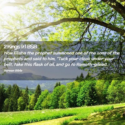 Picture 02 - 2 Kings 9:1 BSB - Now Elisha the prophet summoned one of the sons - Bible Verse Picture
