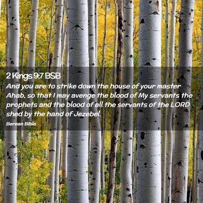 Picture 02 - 2 Kings 9:7 BSB - And you are to strike down the house of your - Bible Verse Picture