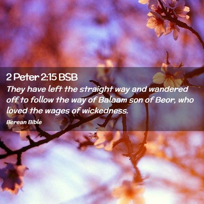Picture 02 - 2 Peter 2:15 BSB - They have left the straight way and wandered off - Bible Verse Picture