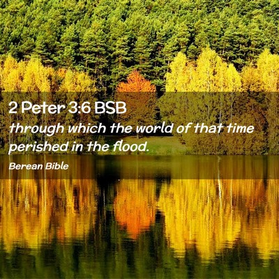 Picture 02 - 2 Peter 3:6 BSB - through which the world of that time perished in - Bible Verse Picture