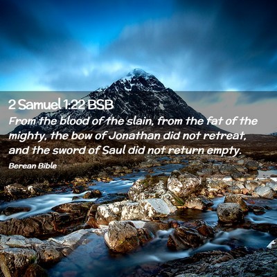 Picture 02 - 2 Samuel 1:22 BSB - From the blood of the slain, from the fat of the - Bible Verse Picture