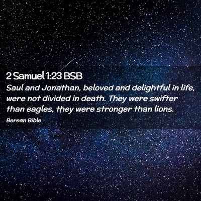 Picture 02 - 2 Samuel 1:23 BSB - Saul and Jonathan, beloved and delightful in - Bible Verse Picture