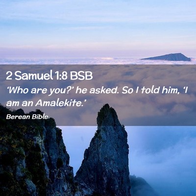 Picture 02 - 2 Samuel 1:8 BSB - ‘Who are you?’ he asked. So I told him, ‘I - Bible Verse Picture