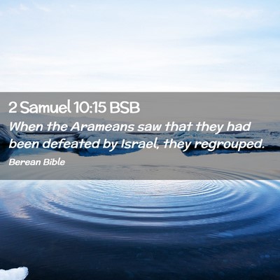 Picture 02 - 2 Samuel 10:15 BSB - When the Arameans saw that they had been defeated - Bible Verse Picture
