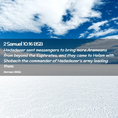 Picture 02 - 2 Samuel 10:16 BSB - Hadadezer sent messengers to bring more Arameans - Bible Verse Picture