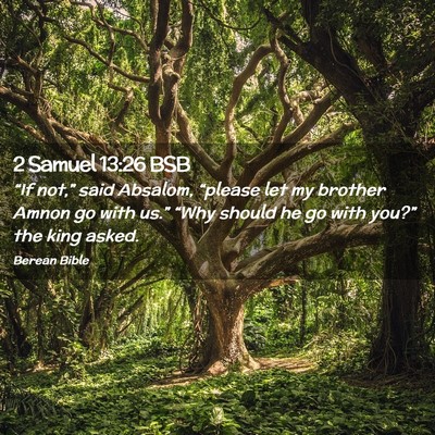 Picture 02 - 2 Samuel 13:26 BSB - “If not,” said Absalom, “please let my - Bible Verse Picture