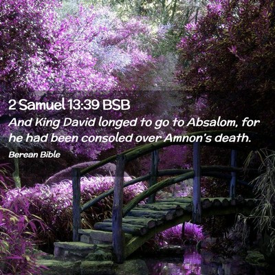 Picture 02 - 2 Samuel 13:39 BSB - And King David longed to go to Absalom, for he - Bible Verse Picture