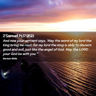 Picture 02 - 2 Samuel 14:17 BSB - And now your servant says, ‘May the word of my - Bible Verse Picture