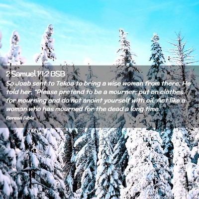 Picture 02 - 2 Samuel 14:2 BSB - So Joab sent to Tekoa to bring a wise woman from - Bible Verse Picture