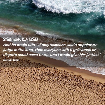 Picture 02 - 2 Samuel 15:4 BSB - And he would add, “If only someone would - Bible Verse Picture