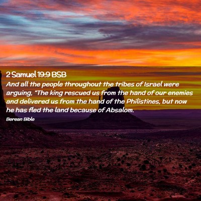 Picture 02 - 2 Samuel 19:9 BSB - And all the people throughout the tribes of - Bible Verse Picture