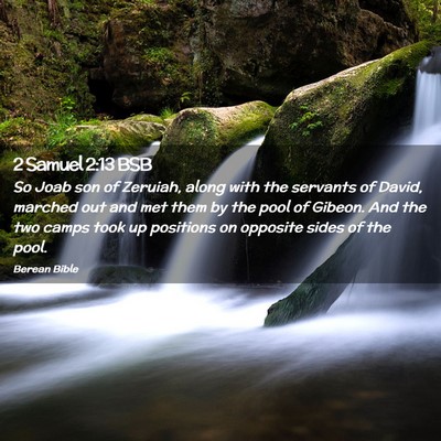 Picture 02 - 2 Samuel 2:13 BSB - So Joab son of Zeruiah, along with the servants - Bible Verse Picture