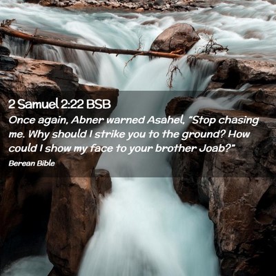 Picture 02 - 2 Samuel 2:22 BSB - Once again, Abner warned Asahel, “Stop chasing - Bible Verse Picture