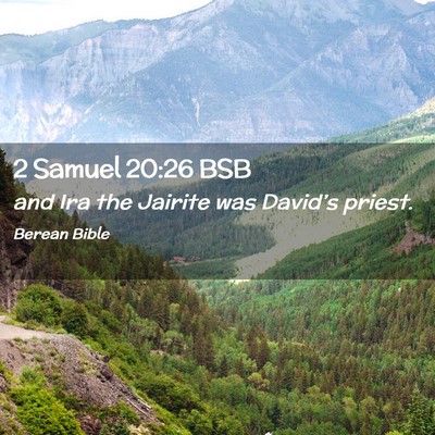 Picture 02 - 2 Samuel 20:26 BSB - and Ira the Jairite was David’s - Bible Verse Picture