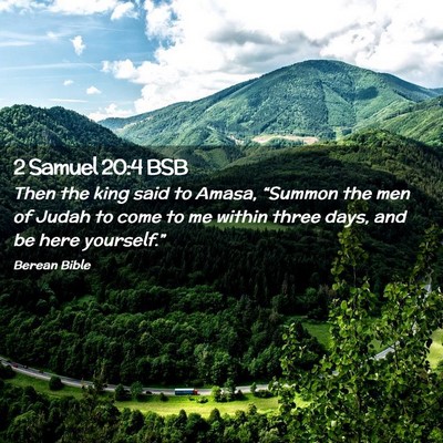 Picture 02 - 2 Samuel 20:4 BSB - Then the king said to Amasa, “Summon the men of - Bible Verse Picture