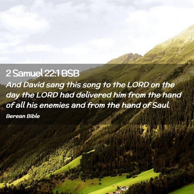 Picture 02 - 2 Samuel 22:1 BSB - And David sang this song to the LORD on the day - Bible Verse Picture