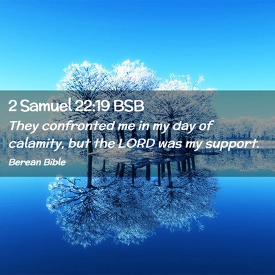 Picture 02 - 2 Samuel 22:19 BSB - They confronted me in my day of calamity, but the - Bible Verse Picture