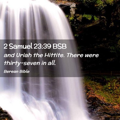 Picture 02 - 2 Samuel 23:39 BSB - and Uriah the Hittite. There were thirty-seven in - Bible Verse Picture