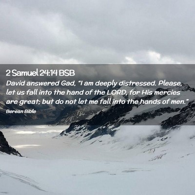 Picture 02 - 2 Samuel 24:14 BSB - David answered Gad, “I am deeply distressed. - Bible Verse Picture