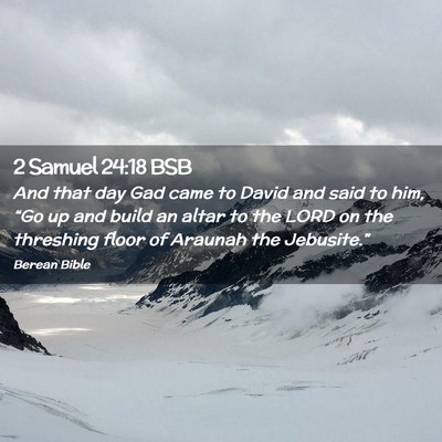 Picture 02 - 2 Samuel 24:18 BSB - And that day Gad came to David and said to him, - Bible Verse Picture