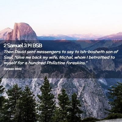 Picture 02 - 2 Samuel 3:14 BSB - Then David sent messengers to say to Ish-bosheth - Bible Verse Picture