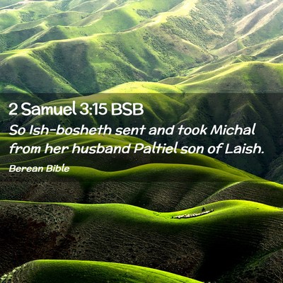 Picture 02 - 2 Samuel 3:15 BSB - So Ish-bosheth sent and took Michal from her - Bible Verse Picture