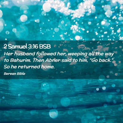 Picture 02 - 2 Samuel 3:16 BSB - Her husband followed her, weeping all the way to - Bible Verse Picture