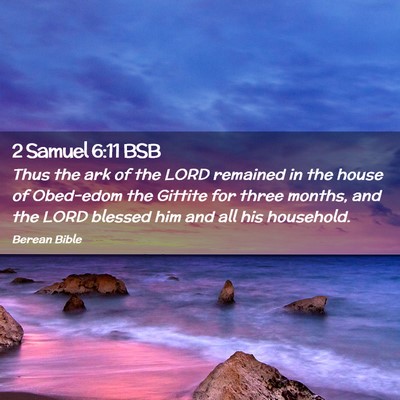 Picture 02 - 2 Samuel 6:11 BSB - Thus the ark of the LORD remained in the house of - Bible Verse Picture