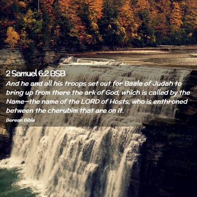 Picture 02 - 2 Samuel 6:2 BSB - And he and all his troops set out for Baale of - Bible Verse Picture
