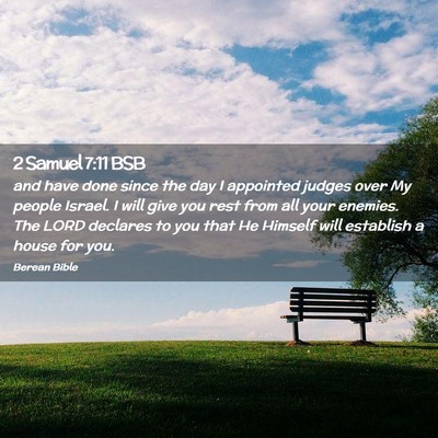Picture 02 - 2 Samuel 7:11 BSB - and have done since the day I appointed judges - Bible Verse Picture