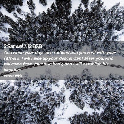 Picture 02 - 2 Samuel 7:12 BSB - And when your days are fulfilled and you rest - Bible Verse Picture