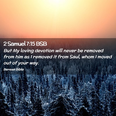 Picture 02 - 2 Samuel 7:15 BSB - But My loving devotion will never be removed from - Bible Verse Picture