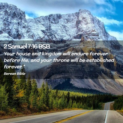 Picture 02 - 2 Samuel 7:16 BSB - Your house and kingdom will endure forever before - Bible Verse Picture