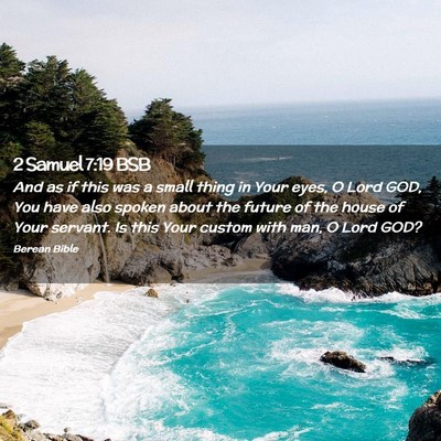 Picture 02 - 2 Samuel 7:19 BSB - And as if this was a small thing in Your eyes, O - Bible Verse Picture