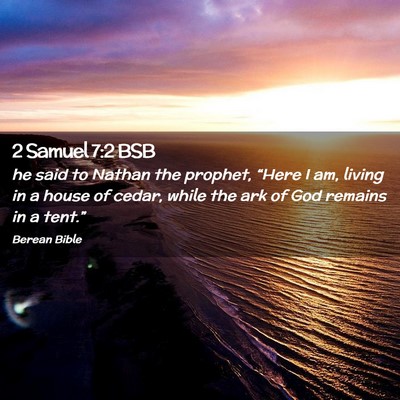 Picture 02 - 2 Samuel 7:2 BSB - he said to Nathan the prophet, “Here I am, - Bible Verse Picture
