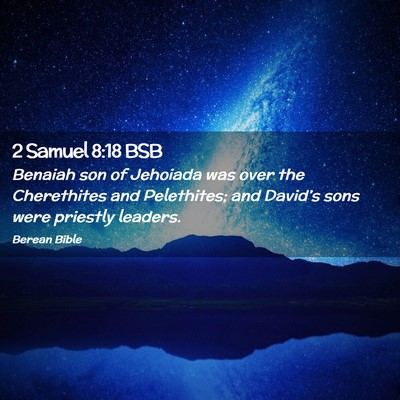Picture 02 - 2 Samuel 8:18 BSB - Benaiah son of Jehoiada was over the Cherethites - Bible Verse Picture