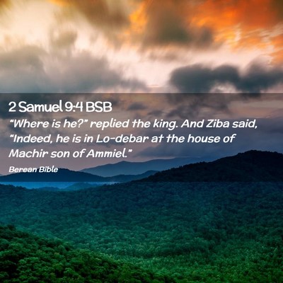 Picture 02 - 2 Samuel 9:4 BSB - “Where is he?” replied the king. And Ziba - Bible Verse Picture