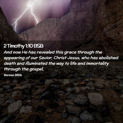 Picture 02 - 2 Timothy 1:10 BSB - And now He has revealed this grace through the - Bible Verse Picture