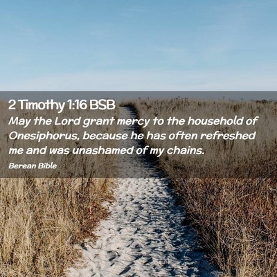 Picture 02 - 2 Timothy 1:16 BSB - May the Lord grant mercy to the household of - Bible Verse Picture