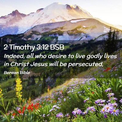 Picture 02 - 2 Timothy 3:12 BSB - Indeed, all who desire to live godly lives in - Bible Verse Picture