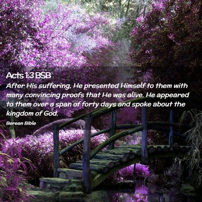 Picture 02 - Acts 1:3 BSB - After His suffering, He presented Himself to them - Bible Verse Picture