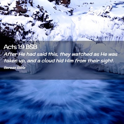 Picture 02 - Acts 1:9 BSB - After He had said this, they watched as He was - Bible Verse Picture