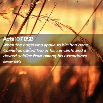 Picture 02 - Acts 10:7 BSB - When the angel who spoke to him had gone, - Bible Verse Picture