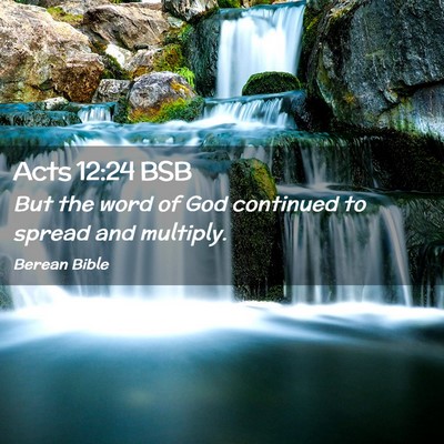 Picture 02 - Acts 12:24 BSB - But the word of God continued to spread and - Bible Verse Picture
