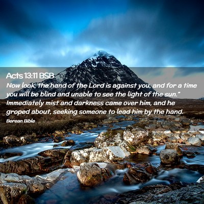 Picture 02 - Acts 13:11 BSB - Now look, the hand of the Lord is against you, - Bible Verse Picture