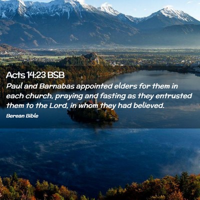 Picture 02 - Acts 14:23 BSB - Paul and Barnabas appointed elders for them in - Bible Verse Picture
