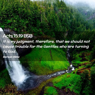 Picture 02 - Acts 15:19 BSB - It is my judgment, therefore, that we should not - Bible Verse Picture