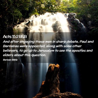 Picture 02 - Acts 15:2 BSB - And after engaging these men in sharp debate, - Bible Verse Picture