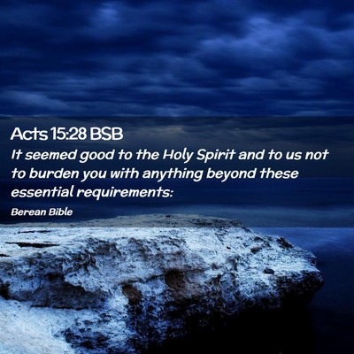 Picture 02 - Acts 15:28 BSB - It seemed good to the Holy Spirit and to us not - Bible Verse Picture